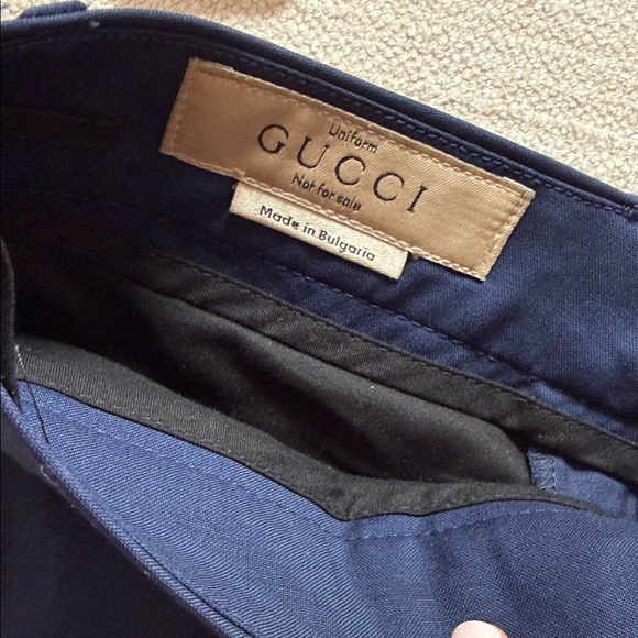 💙 GUCCI Navy Blue Suit Pants - Picture 3 of 9